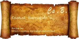 Csatai Barnabás névjegykártya